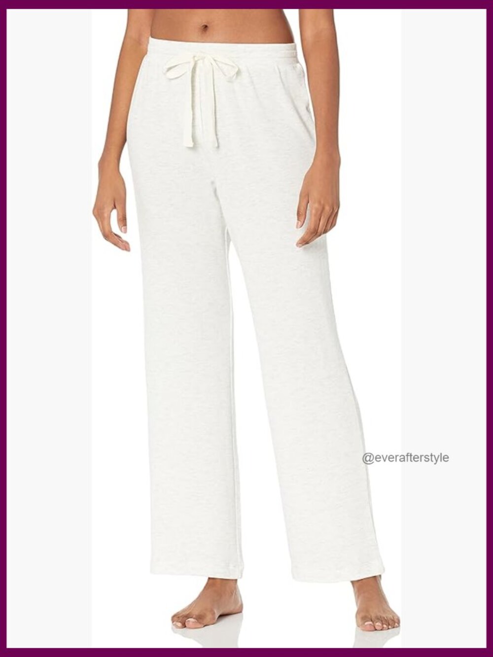 Lightweight Terry Pajama Pant with Drawstring Relaxed Fit Soft Breathable Sleep